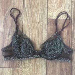 La Perla Olive Green Lace Bra 34A